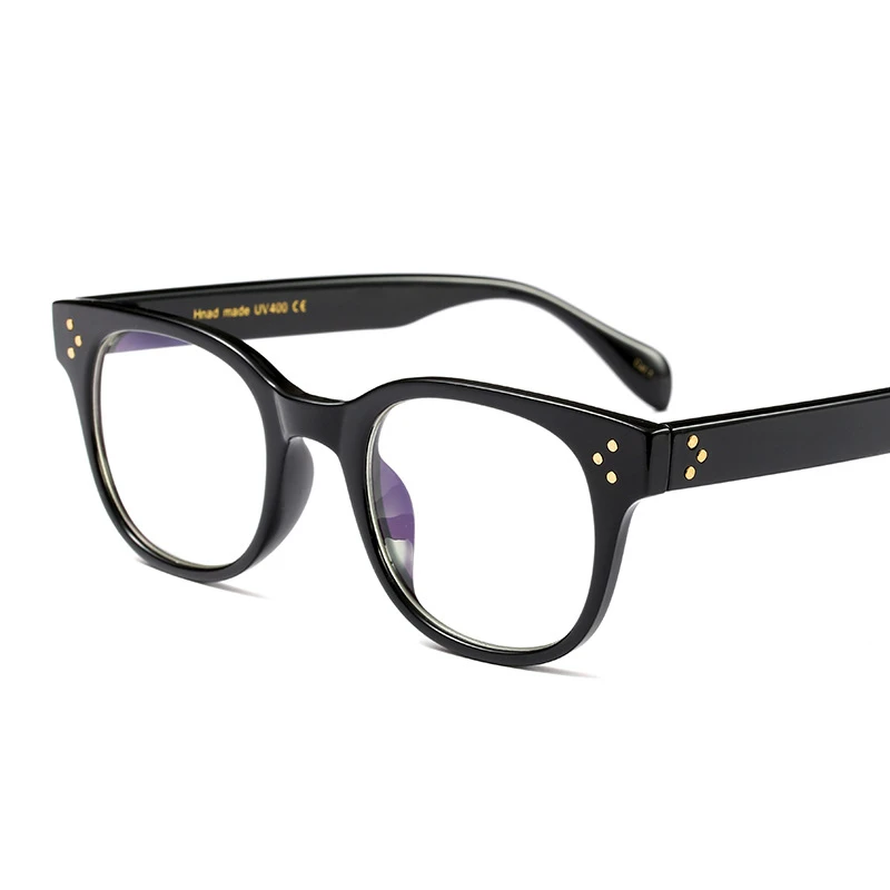 

Retro Nail Decoration Women Men Square Round Glasses Frame Brand Designer Fashion Clear Lens Glasses Prescription Spectacles