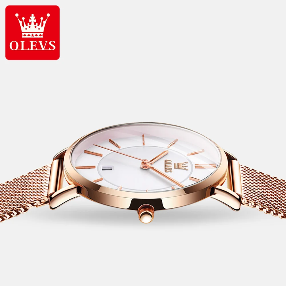 OLEVS Luxury Ladies Watch For Women Fashion Retro Female Waterproof Watches Steel Quartz Watch For Women Relógio Feminino 5869