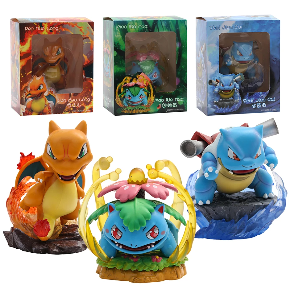 

Pokemon PPAP Charizard blastise Venusaur мультфильм Kawaii Q версия игрушка, фигурка куклы