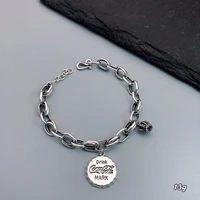 sterling silver thai silver bracelet ins niche design cool wind trend personality hip hop jewelry which one do you like remarks