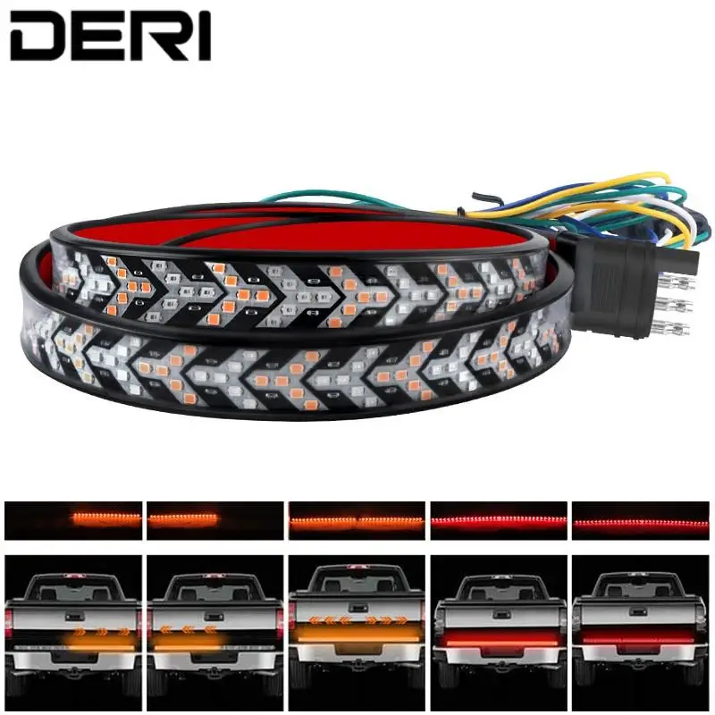 

Dynamic Flowing Light Strip LED Turn Signal Light Bar Tailgate Indicator 12V For Pickup Trucks Trailers Cars SUV RV VAN Boat