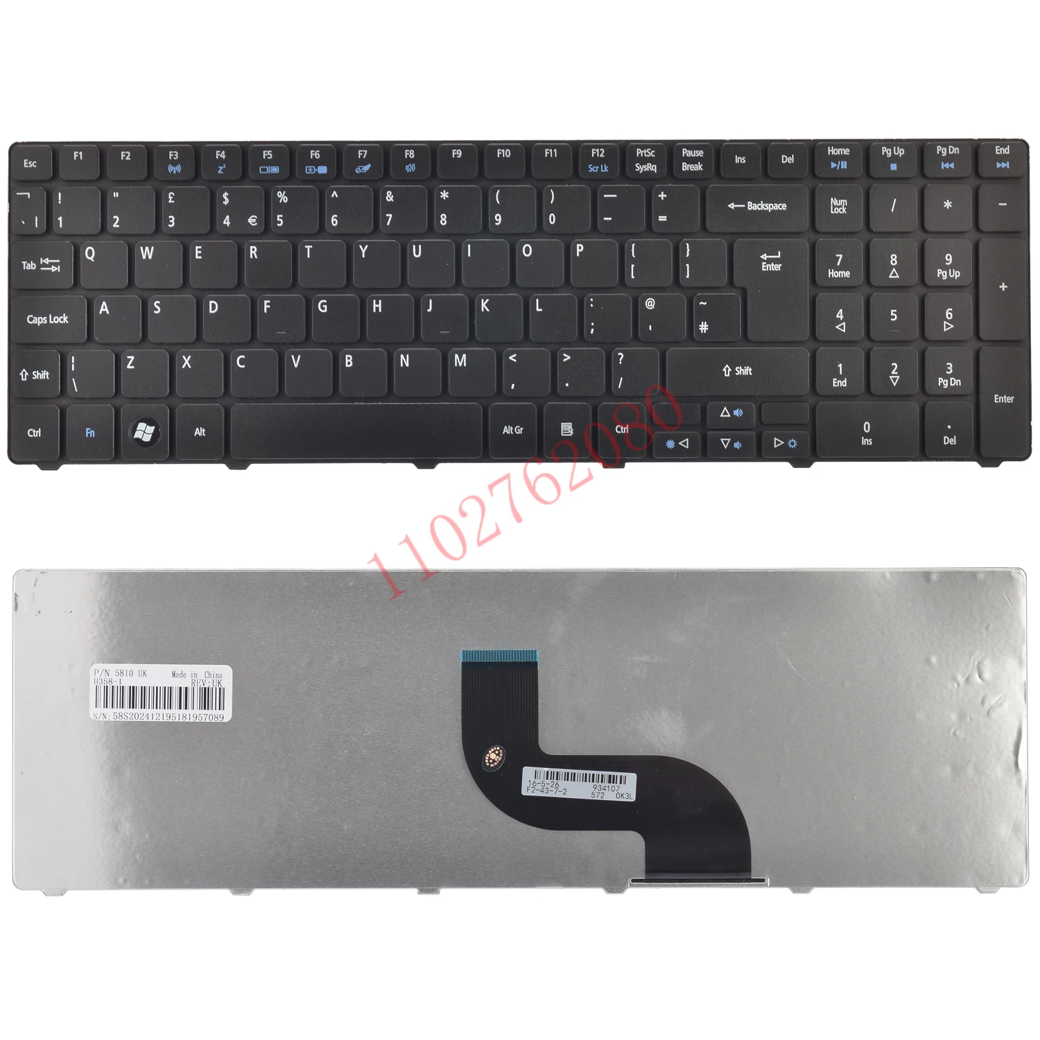 Фото Клавиатура для ноутбуков ACER серий 5810T, 5820T, 5750G, 5742, 5536TG, 7741ZG/G (Великобритания) №1