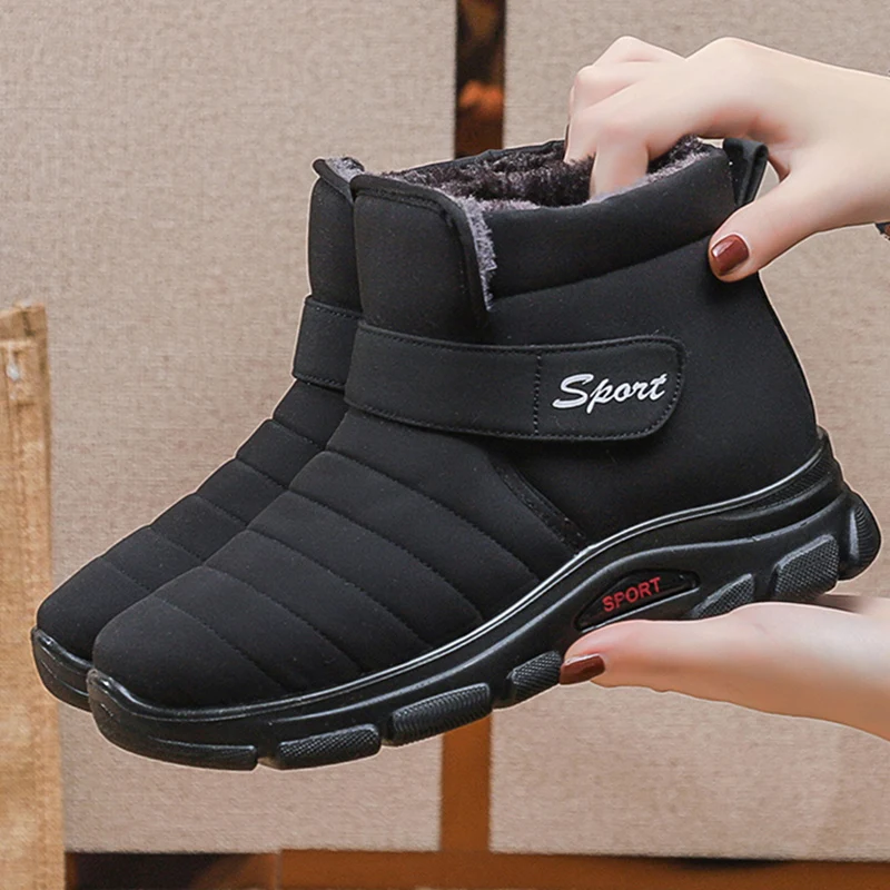 

Женские ботинки на платформе, модная женская обувь для снега, водонепроницаемая обувь, женские мягкие ботильоны, Повседневная Новая зимняя ...