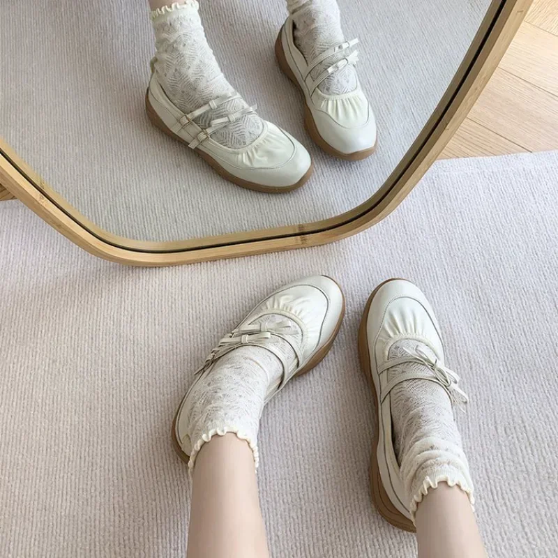 Новинка весны и осени 2024 туфли для ленивых на толстой подошве балетки Galaxy женские