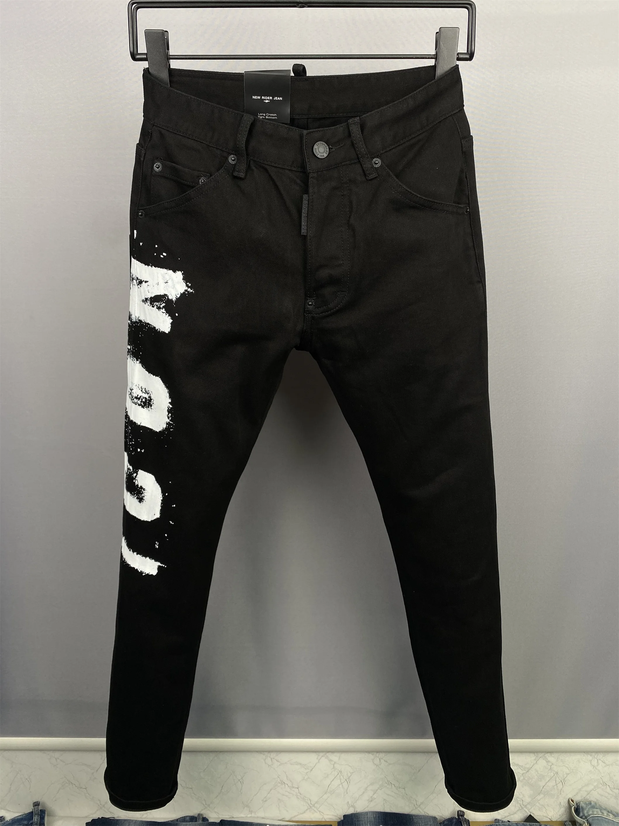 

New 2022 Skinny Black Jeans Men Ripped Jeans Stretch Zipper Hip hop Casual Men Denim Jeans Male plus size 28-38 skinny jeans men