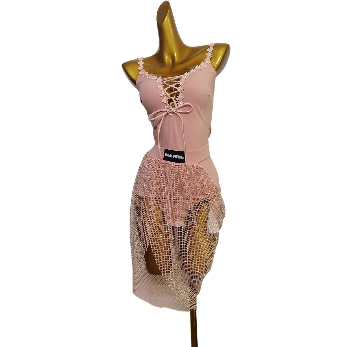 

Latin Dance Dress Slim-fit Sexy International Dance Sling Dance Dress Cha Cha Tango Women Adult Stage Professional Clothing
