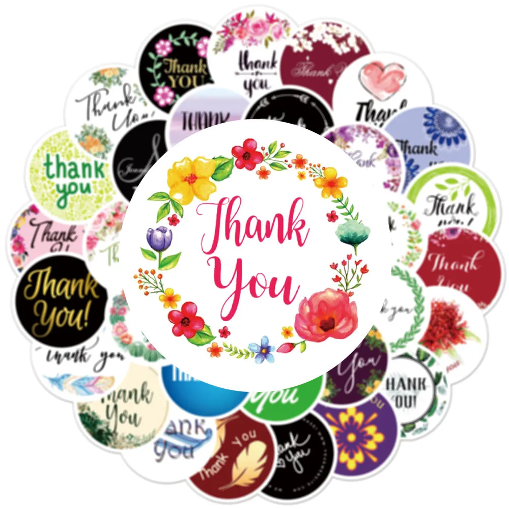 

60 New THANK YOU Thank You Stickers Personalized Decorative Graffiti Envelopes and Mobile Phone Notebooks