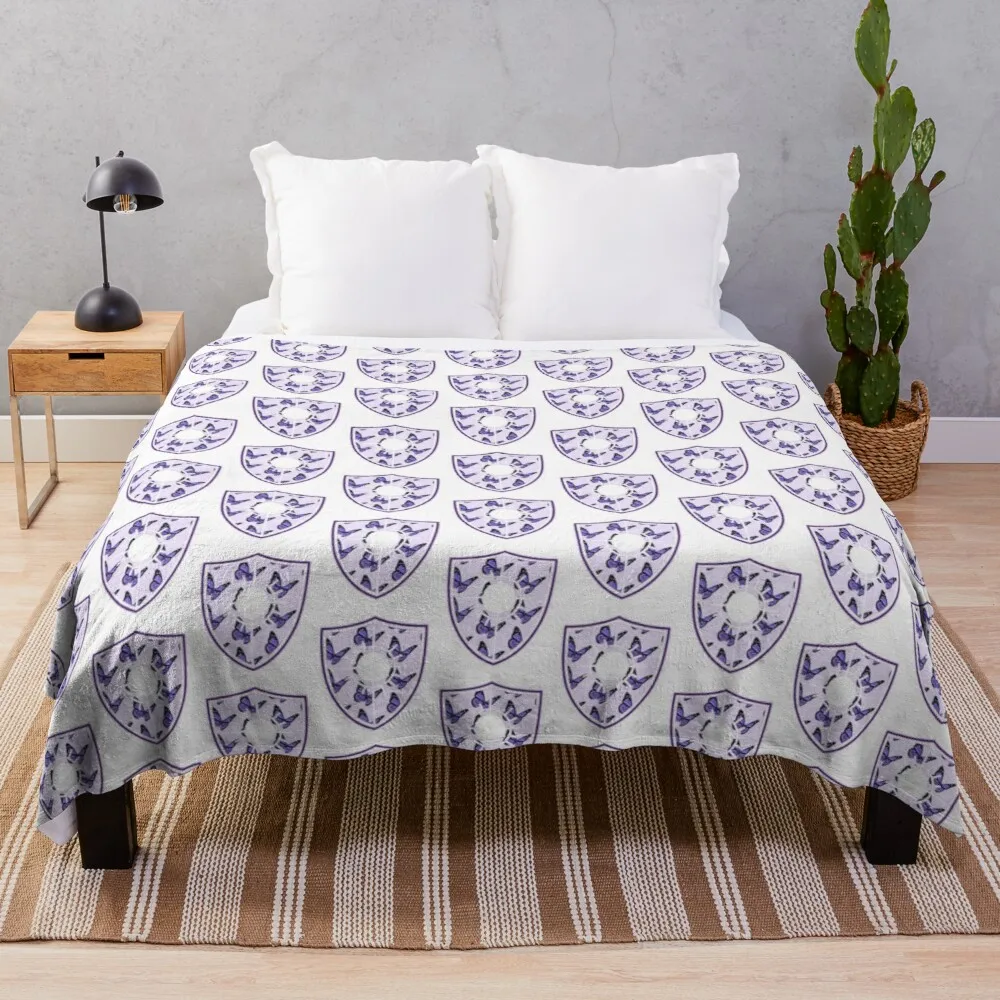 

College of the Holy Cross Logo Butterflies Throw Blanket Blanket Fluffy Sofa Blankets Knitted Plaid Fur Blankets