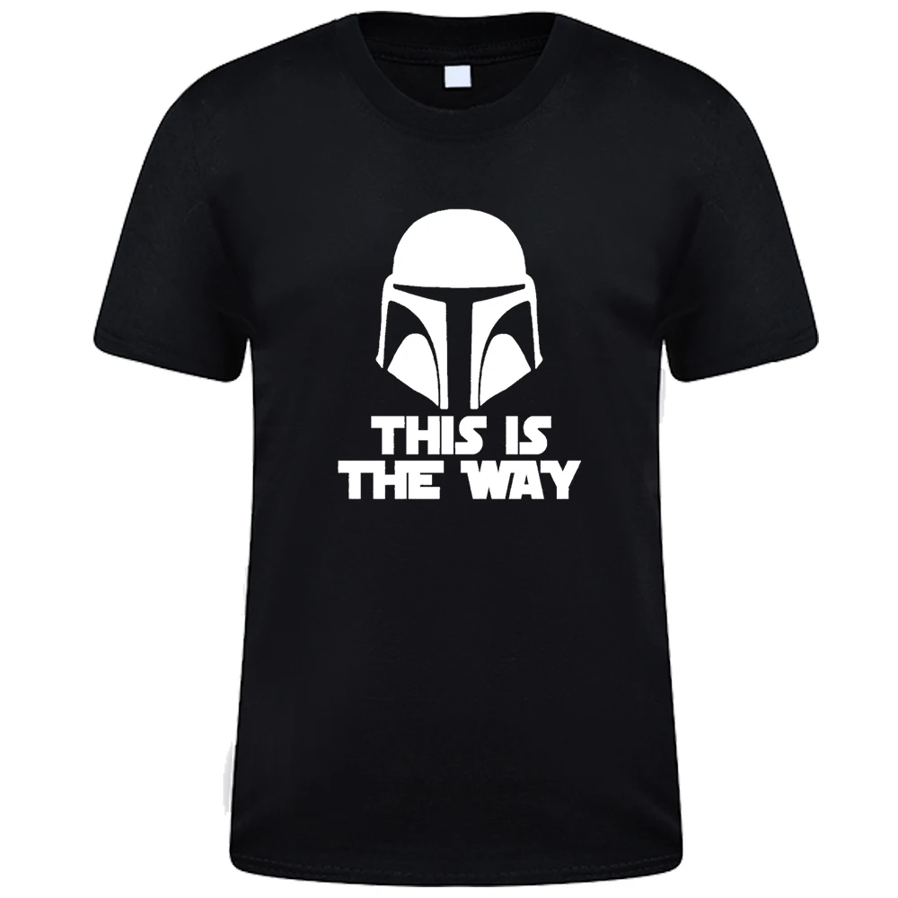 

Mandalorian This Is The WAY T-Shirts Men Fashion Loose Funny Tee Shirt Casual Baby Yoda T Shirt Summer Disney Men's T-Shirt