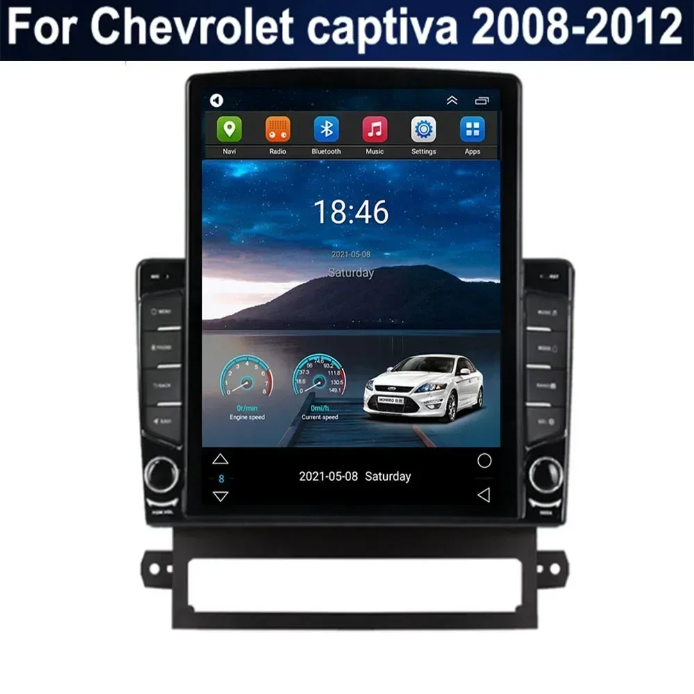 Для Tesla Style 2Din Android 13 Автомобильный радиоприемник для Chevrolet captiva 2008-2012