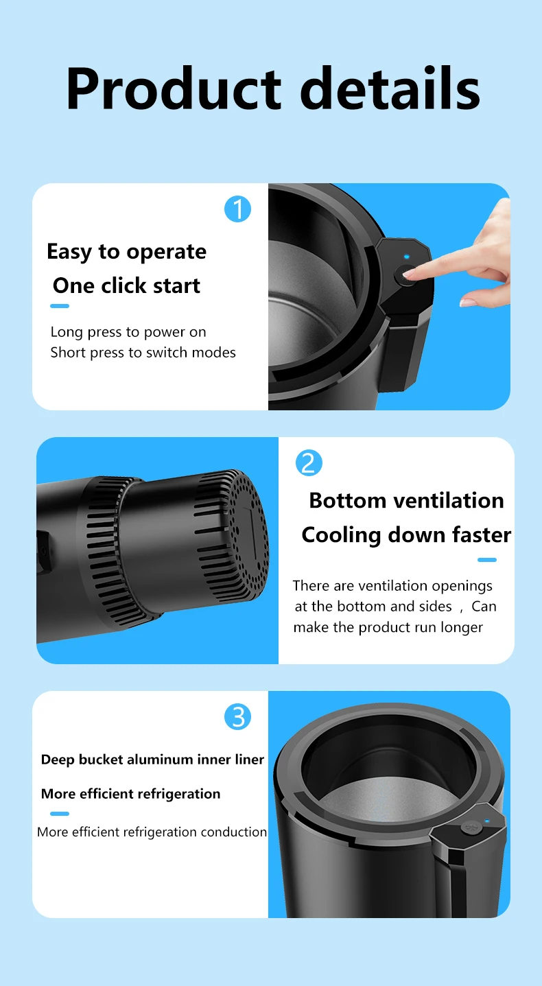 USB портативный автомобильный охлаждающий стакан с подогревом для кофе Miik напитки