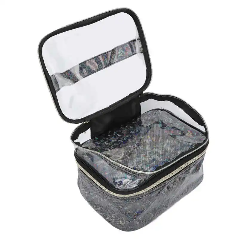 

Double Layer Cosmetic Bag Easy Cleaning Makeup Bag for Cosmetic Storage