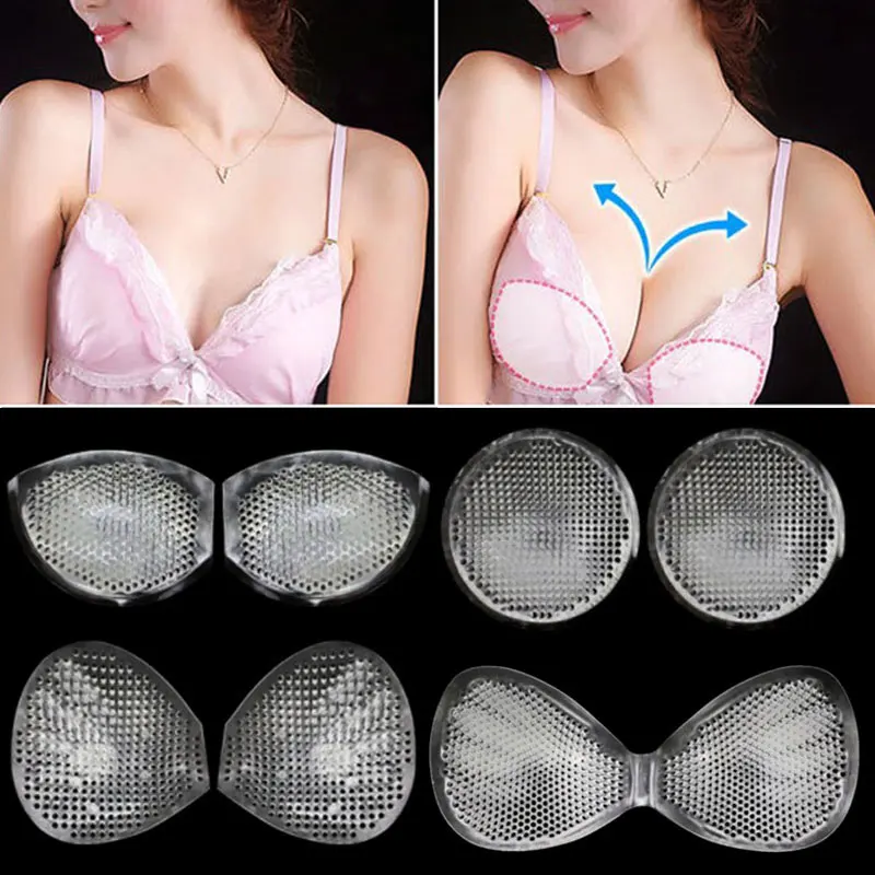 

1Pair Soft Honeycomb Silicone Chest Pads Soft Bikini Bra Insert Round Pads Enhancer Swimsuit Push-up Full Breathable Chest Pads