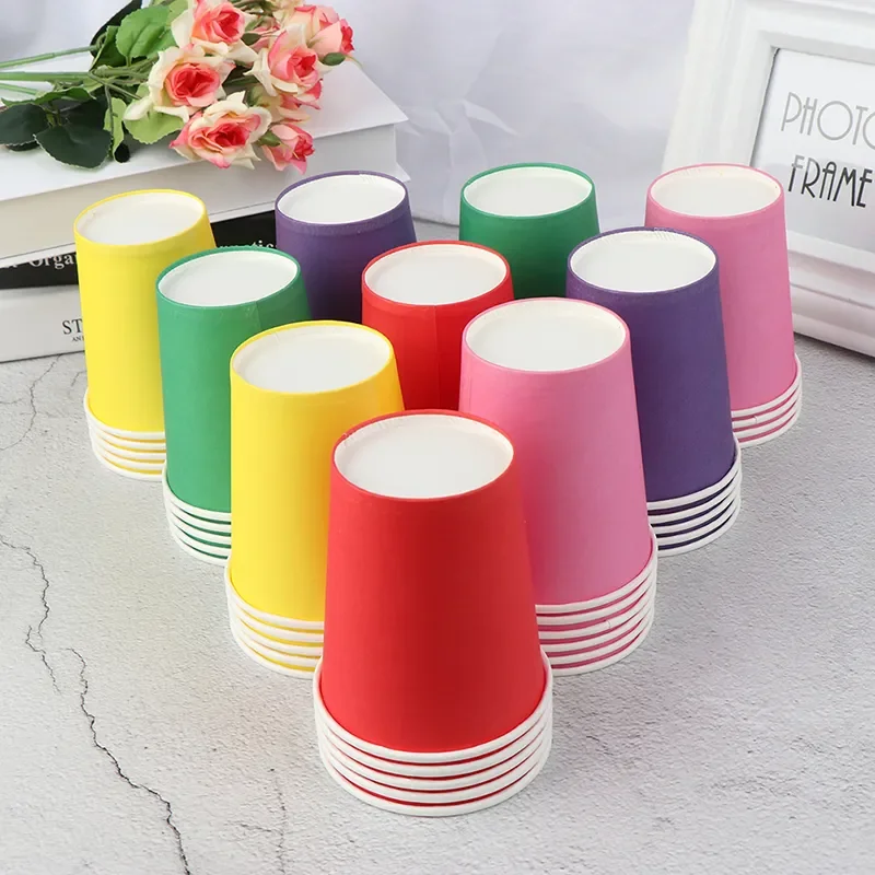 

Kitchen Accessories Color Disposable Cups Handmade Paper Cups Kindergarten Household Coffee Cup Materials