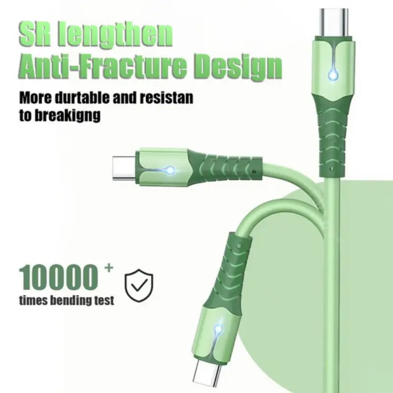 USB Type C Cable For Samsung Liquid Silicone Data Cable USB C Fast Charging For Huawei P40 Xiaomi Redmi Note 11 Wire