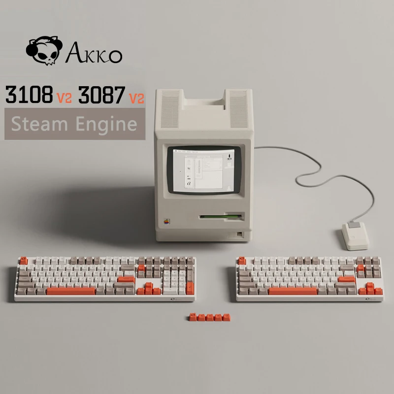 

Original AKKO 3108V2 Pink PC keyboard Wired Mechanical Gaming Keyboard 87Keys PBT keycaps Computer Gamer Type-C USB For laptop