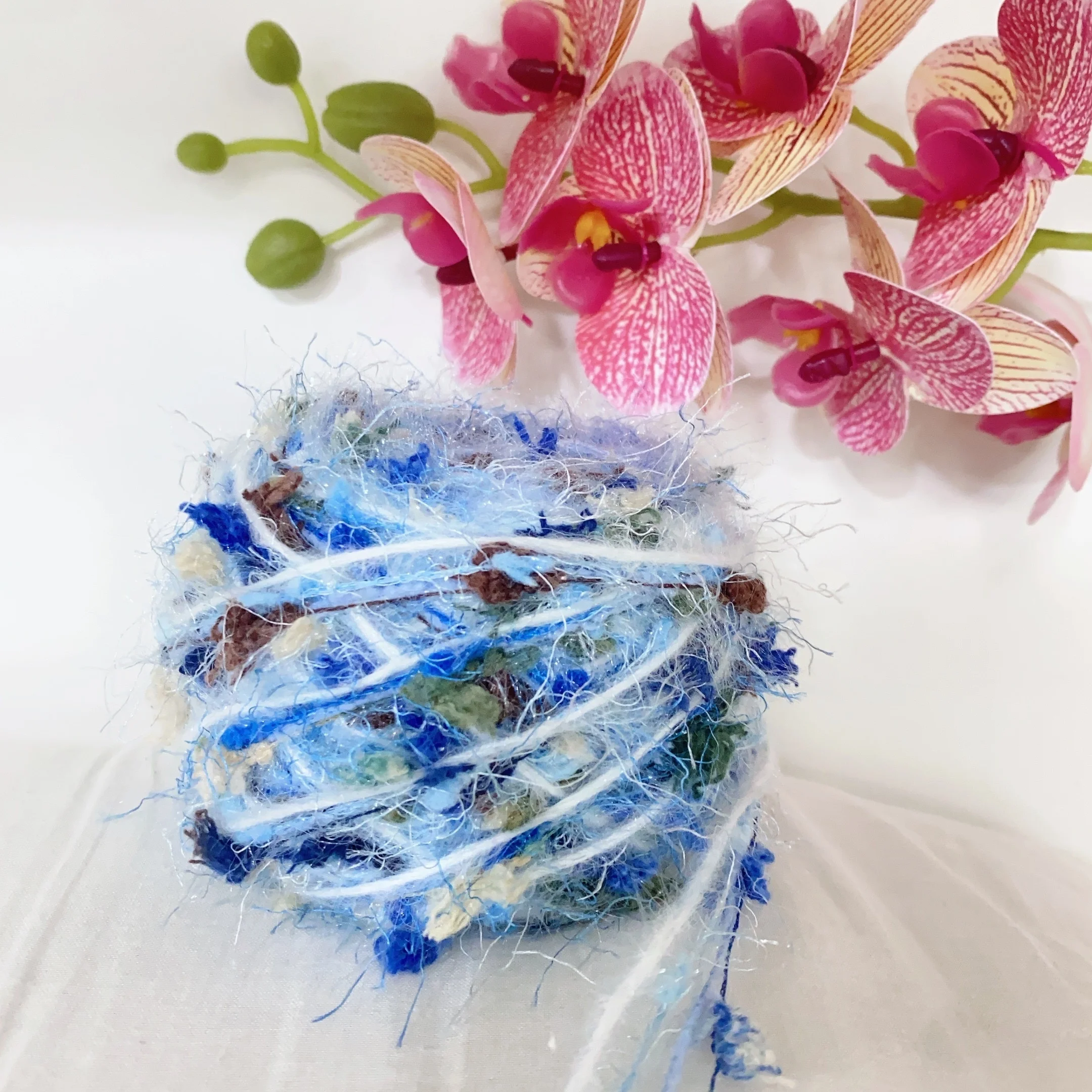 Летняя пряжа NEEMOY с морской черникой-50 г подходит для вязания крючком своими