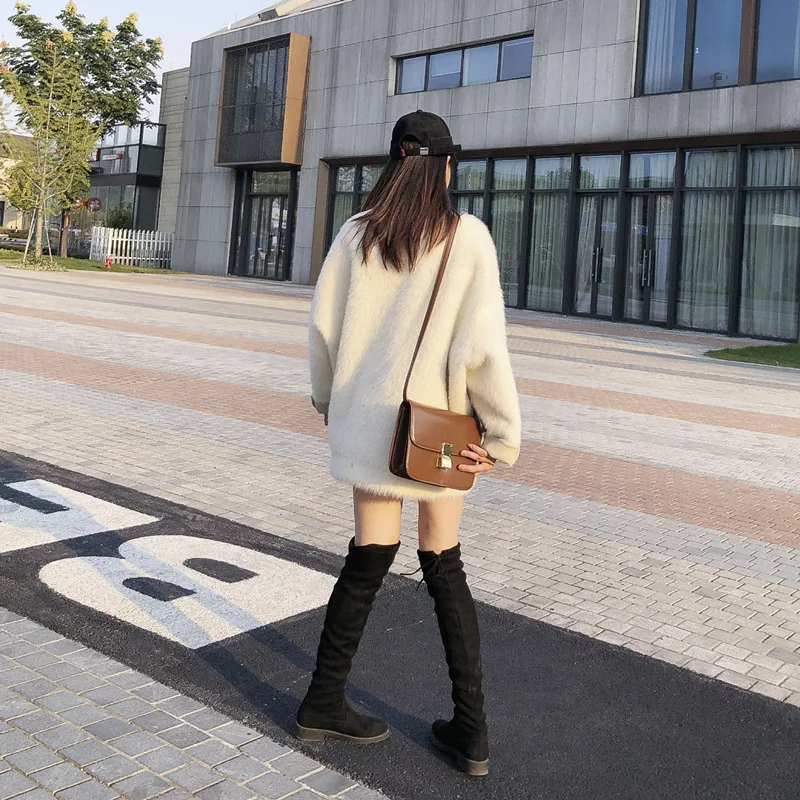 

Mink Faux autumn and winter Korean version of the white short plush coat female