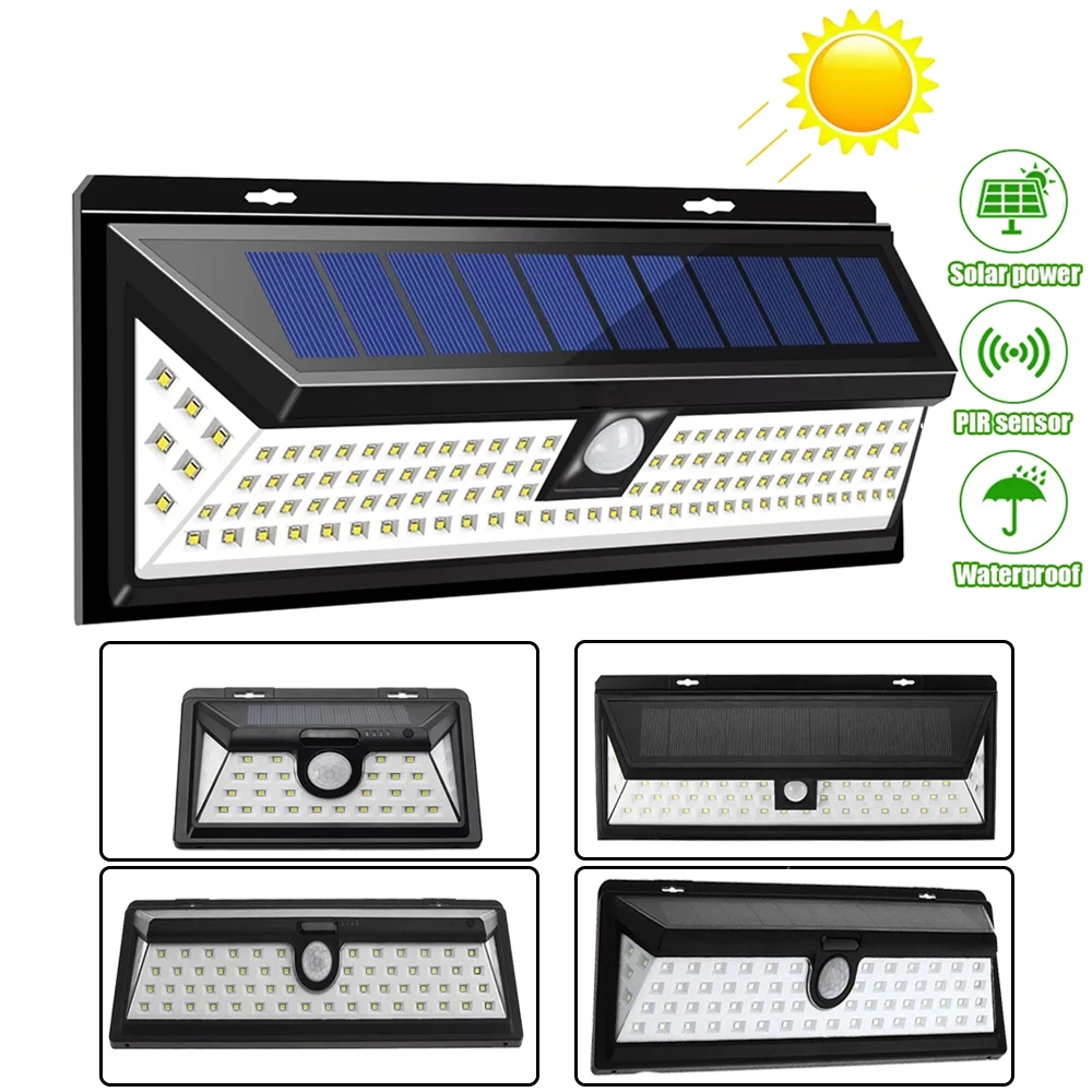 

LED Solar Wall Lights PIR Motion Sensor Security Waterproof Wide Angle Outdoor Wall Lighting Garden Separable 3 modes Wall lamp