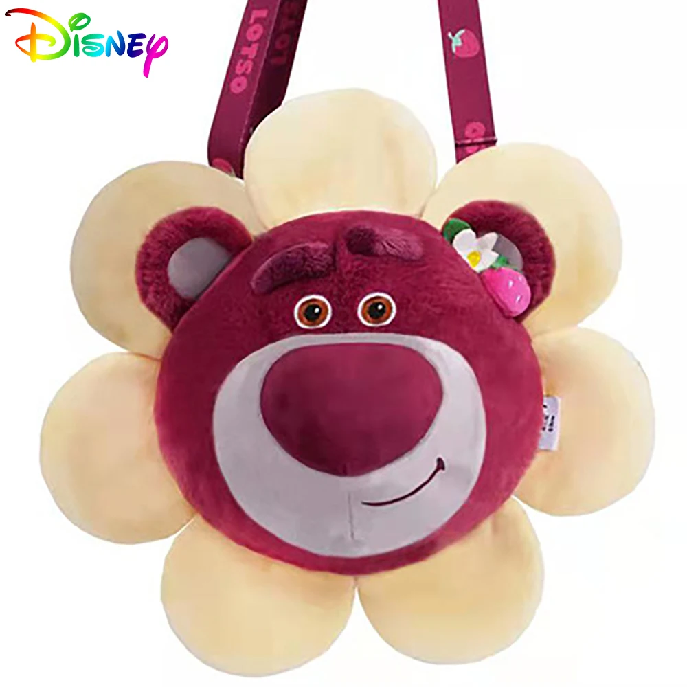 

2022 New Disney Plush Crossbody Bags For Girls Cute Lotso Shoulder Package Luxury Designer Brand Female Casual Cartoon Pack Drop