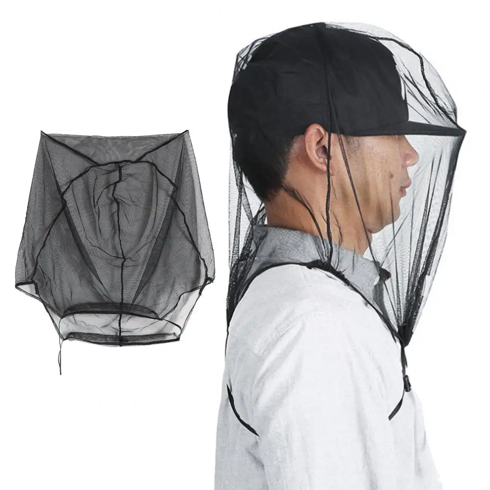 

Mesh Hat Wear-resistant Anti-mosquito Mesh Fabric Visible Head-Protector for Camping
