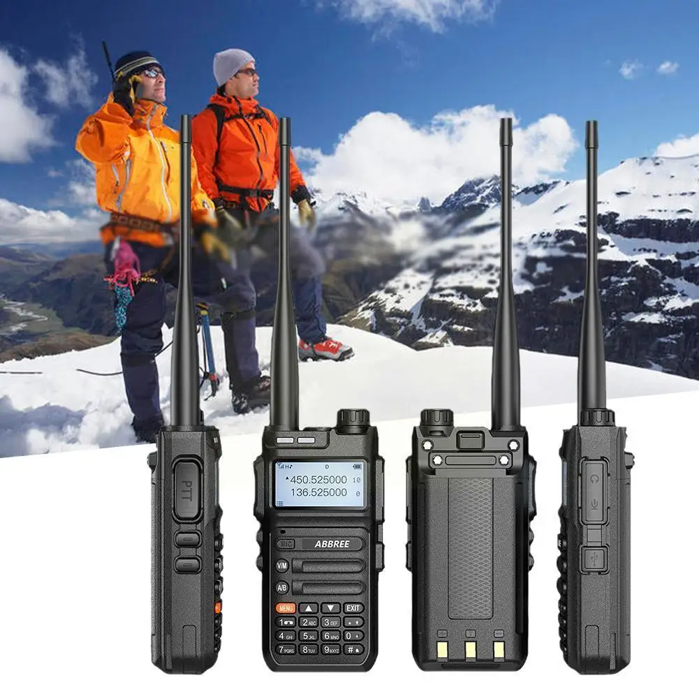 

Abbree -f5 8w 2 Seconds Automatic Pairing Frequency Walkie-talkie 136-520mhz Handheld Outdoor Frequency English Chinese F C0q7