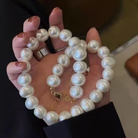 pearl necklace retro luxury design clavicle chain fashion sweater chain temperament necklace accessories women