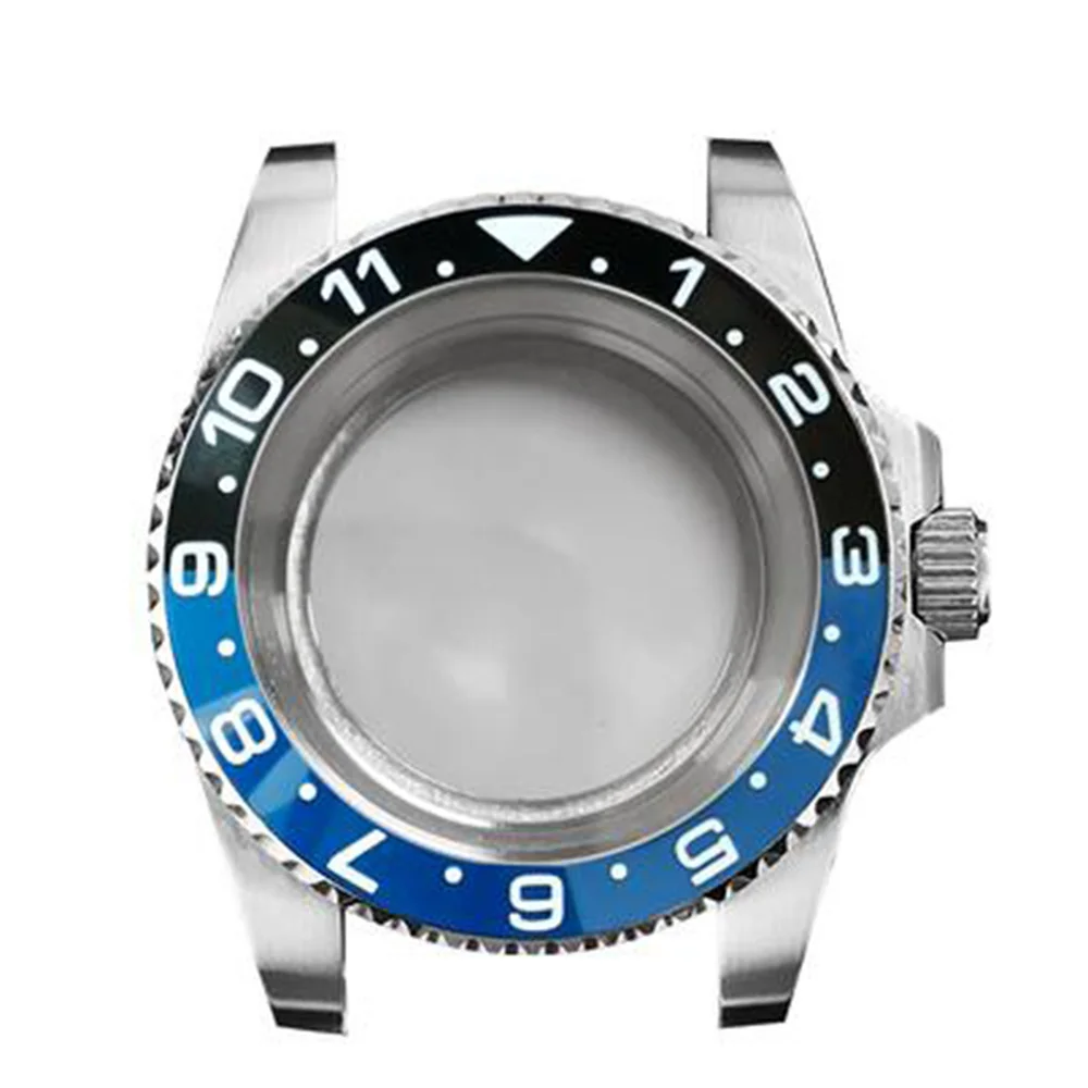 

40MM Watch Case 316L Stainless Steel Sapphire Flat Glass Case Watch Modification Kit for NH35/NH36 Watch Movement