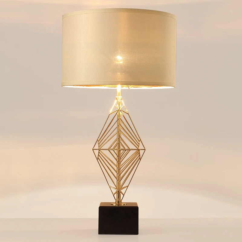 

TEMAR Contemporary Golden Table Lamp Nordic Fashionable Living Room Bedroom Creative LED Hollow Out Decoration Desk Light