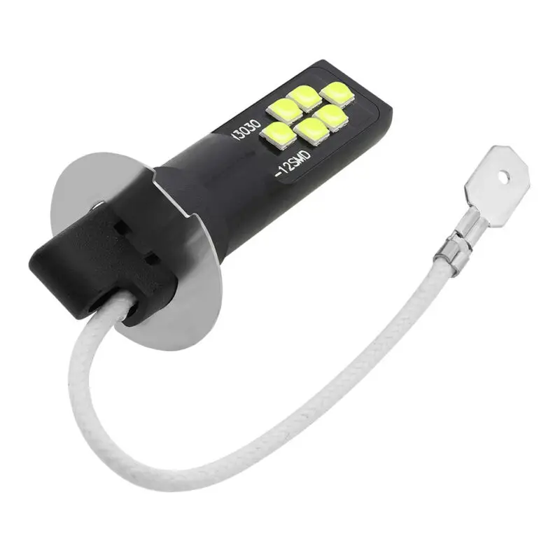 

2 шт., Автомобильные светодиодные противотуманные фары H3 DC12 в 3030 SMD 6000K