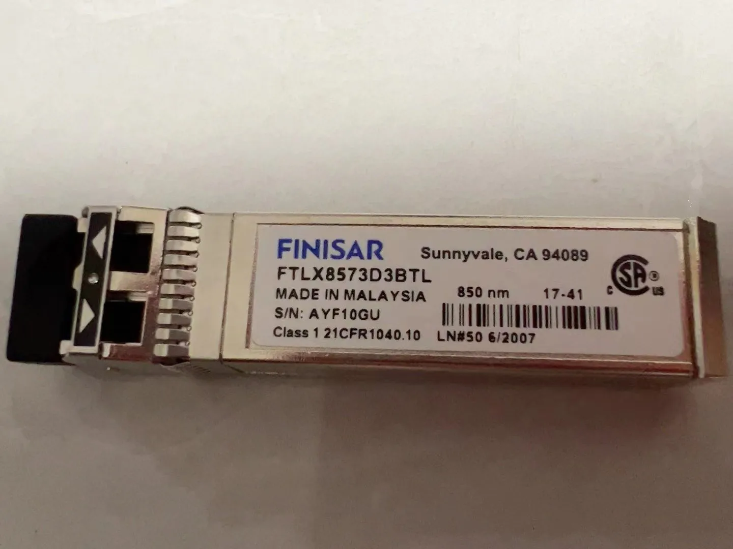 FINISAR 10G Sfp Fiber FTLX8573D3BTL SFP+ 10G 850NM 300M  Multimode Fiber Transceiver Module/Finisar Network Adapter General Sfp