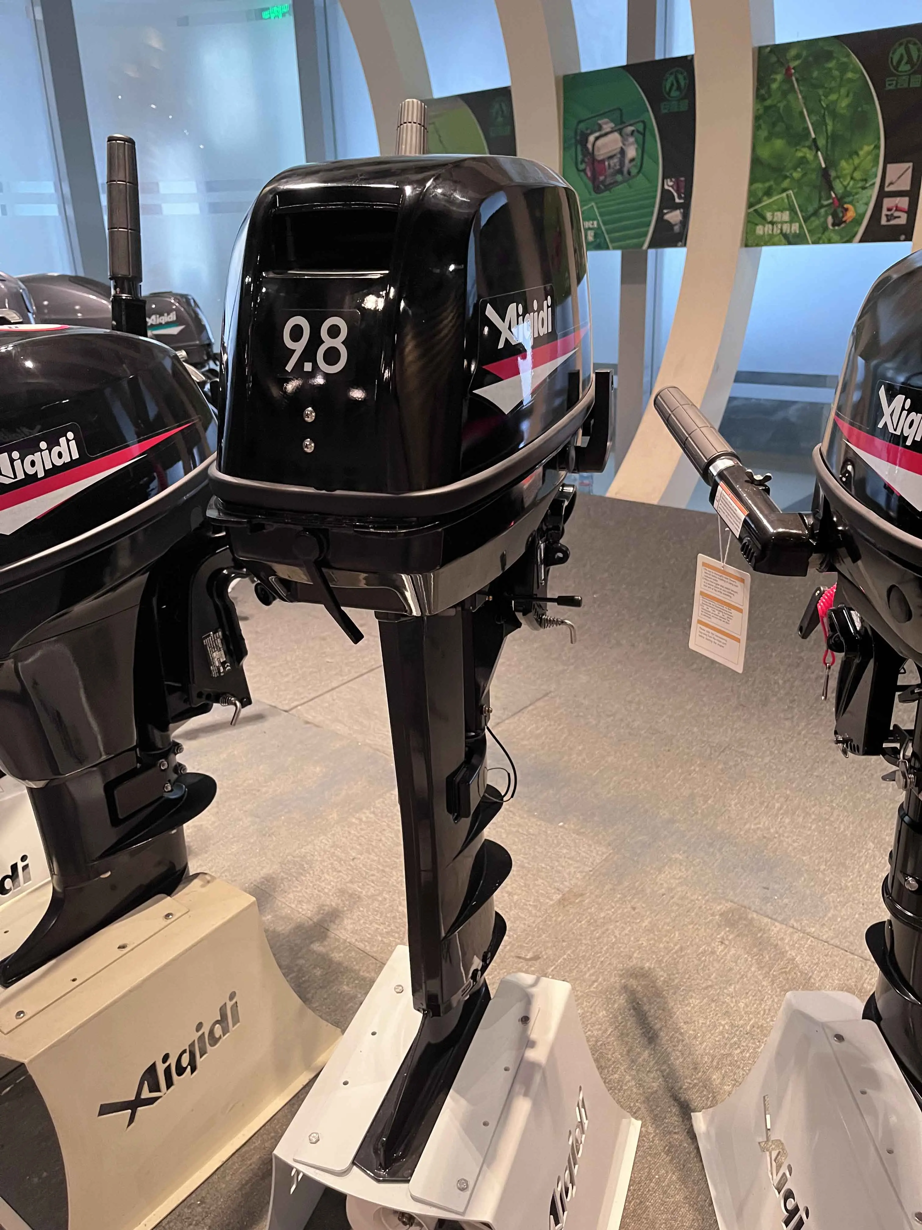 Фото Подвесной лодочный мотор AIQIDI New 9.8HP 7.2KW с ручным наклоном, длинным/коротким валом, черный, на заказ, для морских судов №4