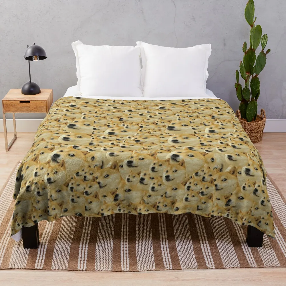 

Doge Meme Throw Blanket Camping Blanket Custom Blanket