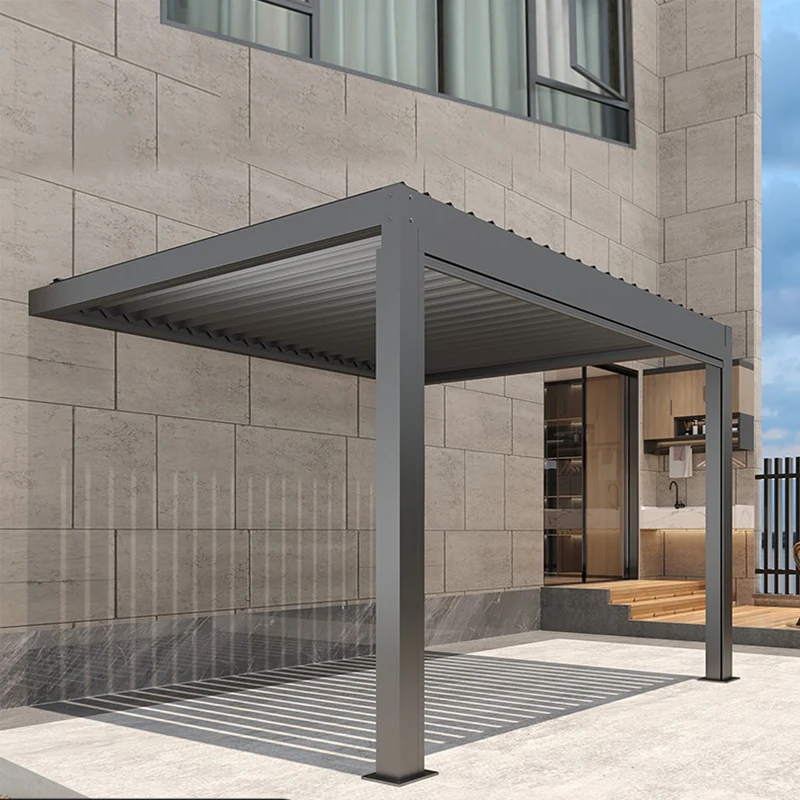 Наружная электрическая беседка из алюминиевого сплава тент двор крыша сад