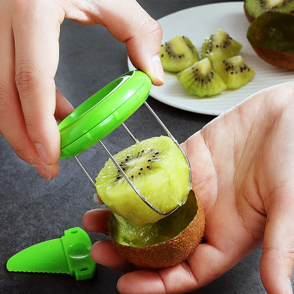 

Kiwi Cutter Peeler Slicer Kitchen Detachable Creative Gadgets Stainless Steel Lemon Peeling Tools Fruits Salad Maker Accessories