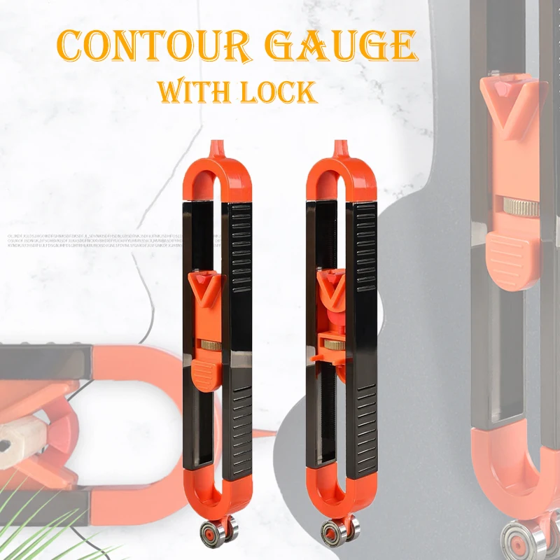 

Profile Scribing Ruler Contour Gauge with Lock Skirting Scribe Use Measuring Shape Gauge Joinery NEW Woodworking Tool