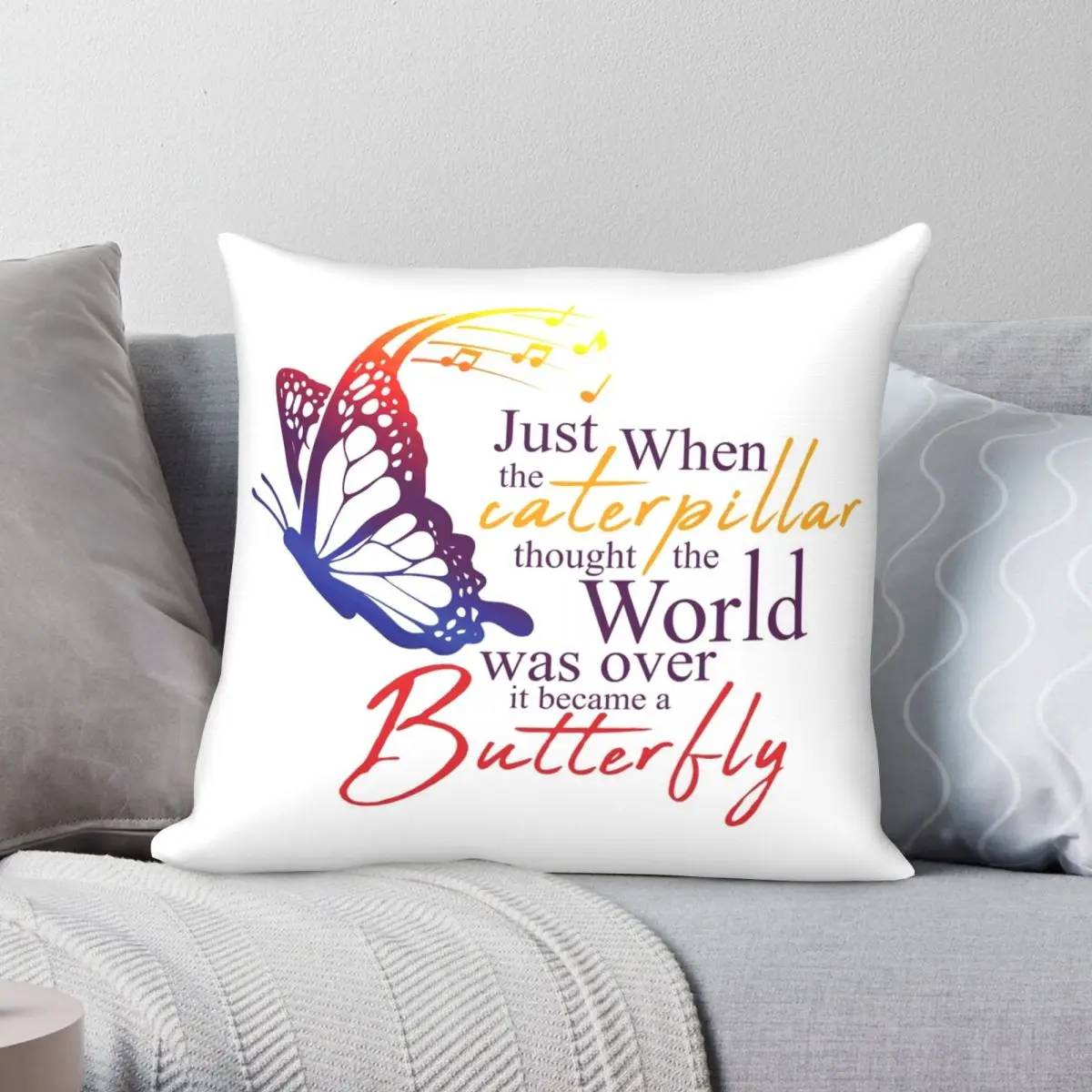 

Вдохновляющая квадратная наволочка из полиэстера и льна, бархатная наволочка с принтом на молнии для декора комнаты