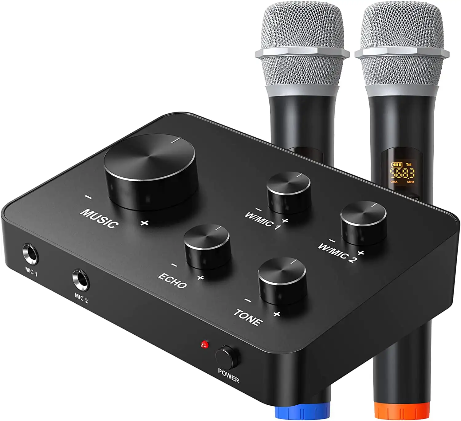 

Wireless Microphone, Dual Handheld Wireless Microphone Karaoke, Smart TV, PC, Speaker, Amplifier, Church, Wedding