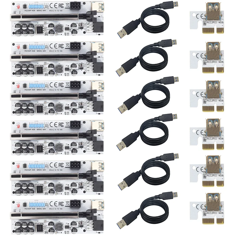 

Новинка 6/10 шт. Райзер VER012 USB 3,0 PCI-E Райзер VER012MAX Экспресс-кабель Райзер для видеокарты X16 Райзер PCI-E Райзер-карта для