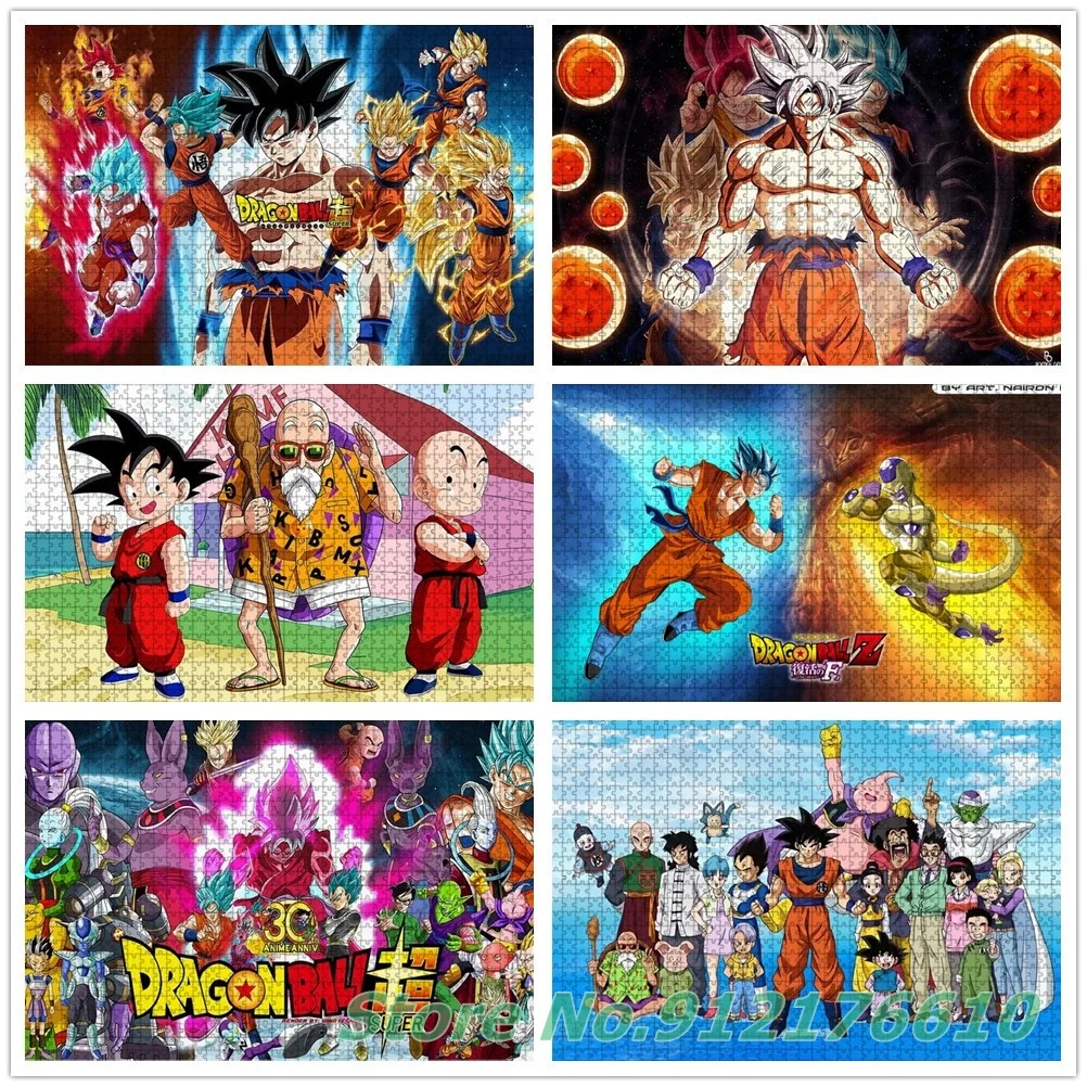 

Dragon Ball Large Size 1000 Piece Jigsaw Puzzles Goku Vegeta Anime Diy Puzzle Paper Decompress Educational Toys Kids Gifts