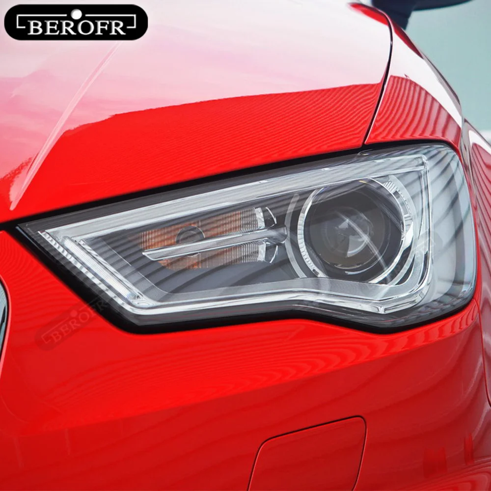 Защитная пленка для фар автомобиля прозрачная дымчатая черная наклейка из ТПУ Audi