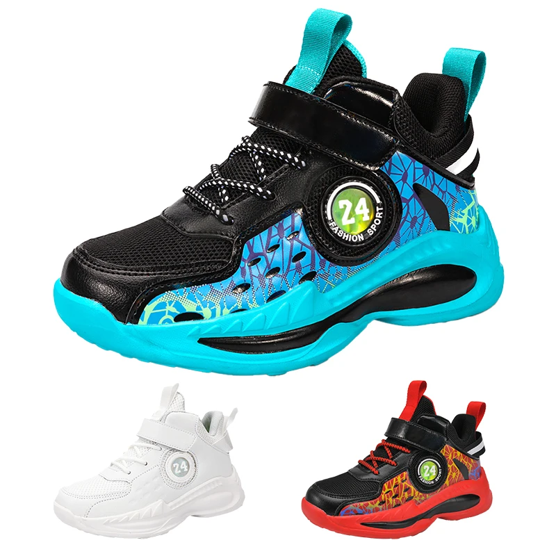 

Youth Recreational Sport Footwear Student Sports Complex Basketball Shoes Children's Outdoor Breathable Running Shoes 30-40#