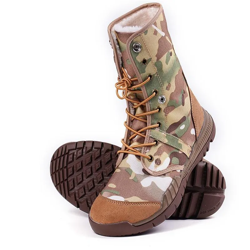 

Men Tactical Combat Army Ankle Boots Breathable Hiking Shoes Hiking Camouflage Sport Work Safefy Mountain Climbing Shoes Boots