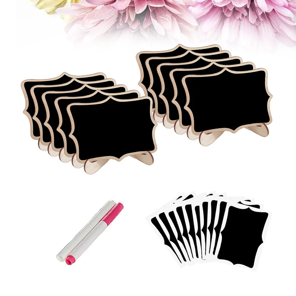 

Mini Lace shape Chalkboards with Support Message Board Signs Table Place Card Signs for Home Birthday Wedding Party
