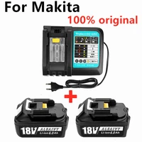 100 original bl1860 rechargeable battery 18v 18000mah lithium ion for makita 18v battery bl1840 bl1850 bl1860b lxt400 charger