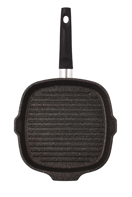 Frying pan grill 26-28 cm kukmara Granit ultra original removable handle glass lid | Дом и сад