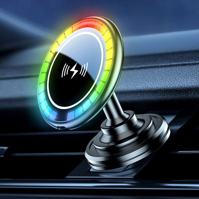 

Car Universal Wireless Charger Mobile Phone Mount Mobile High-end Magnetic Suction Smartphone Car Interior Decoration