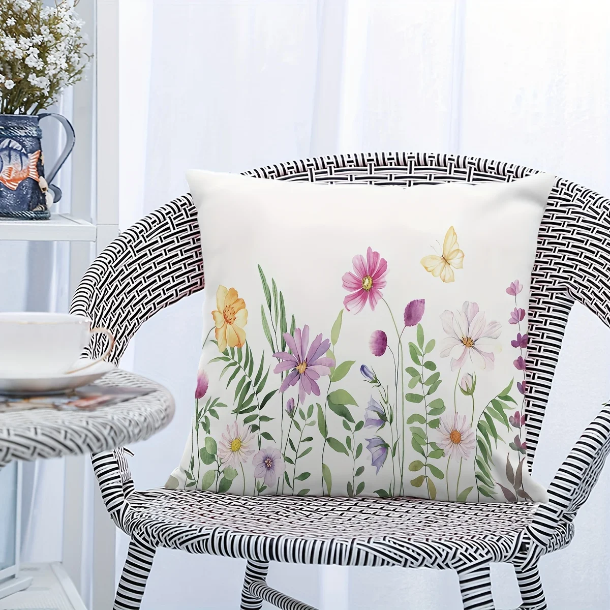 1 шт. декоративная подушка в виде цветов ветвей Листьев бабочек