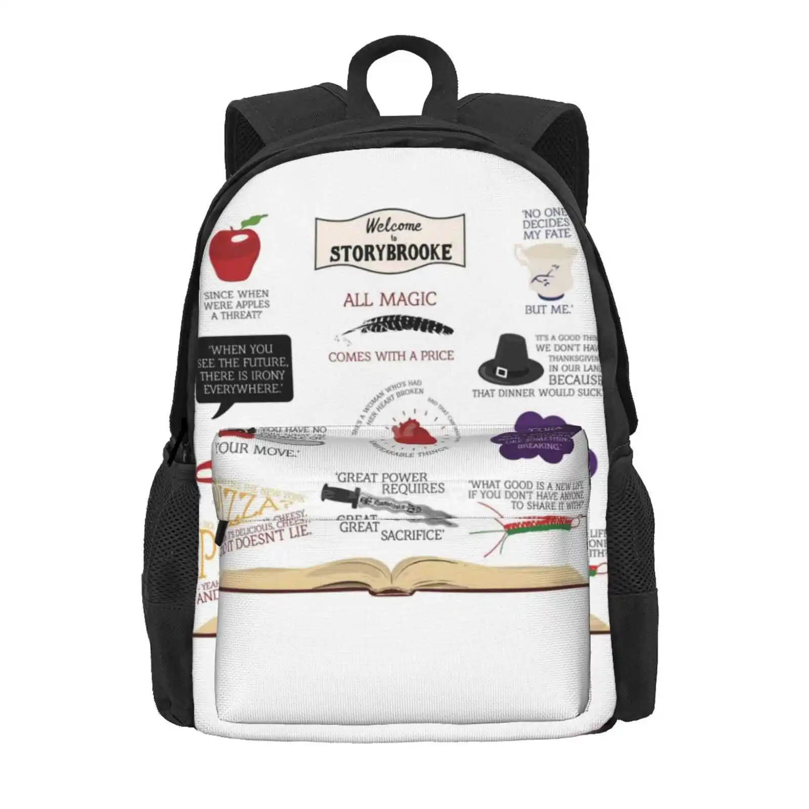 Лидер продаж школьный ранец Once Upon A Time с цитатами модные сумки ранцы Abc злобная