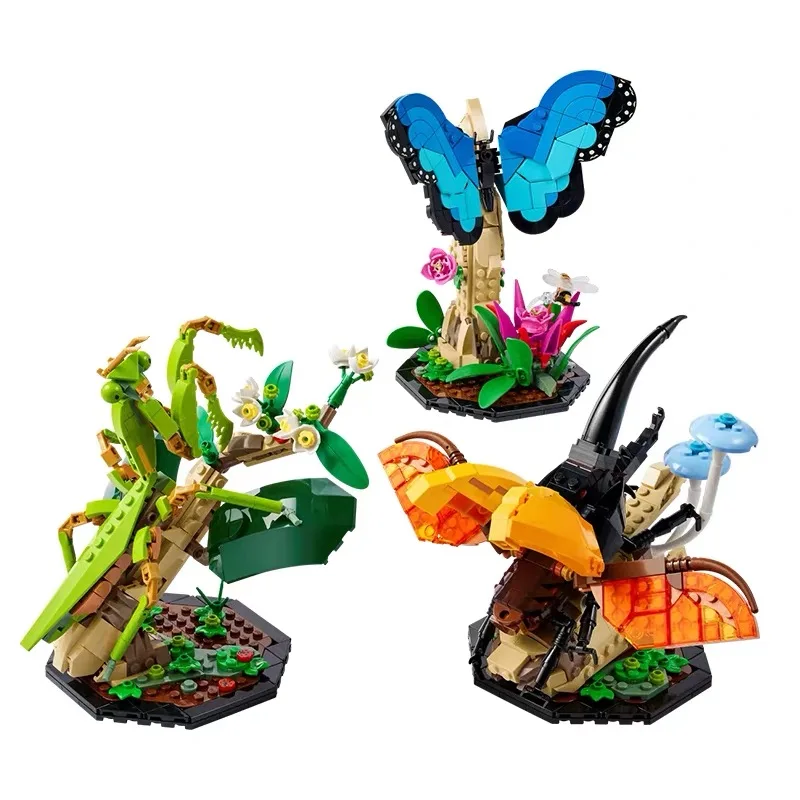 

Ideas 21342 Insect Collection Simulation Beetle Butterfly Mantis Model Building Block Puzzle Educational Bricks Toy for Kids